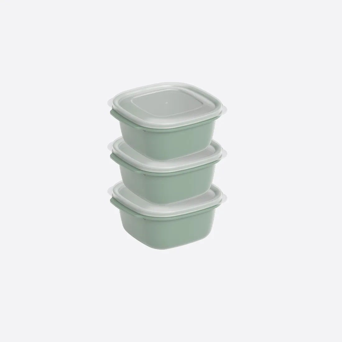 3 Parça Easy Keep Kare Set (3 x 550 ml)