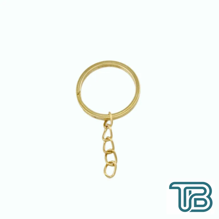 Anahtarlık Halkası Zincirli 5 Cm (1000 Adet) Gold - Eminönü ToptanS | Ticaretin Kalbinden