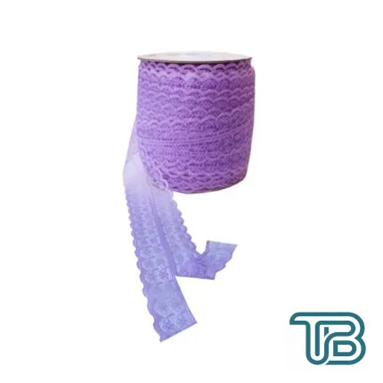 Kurdela Dantelli Çift 2 Katlı 5 Cm (10 Metre) Lila - Eminönü ToptanS | Ticaretin Kalbinden