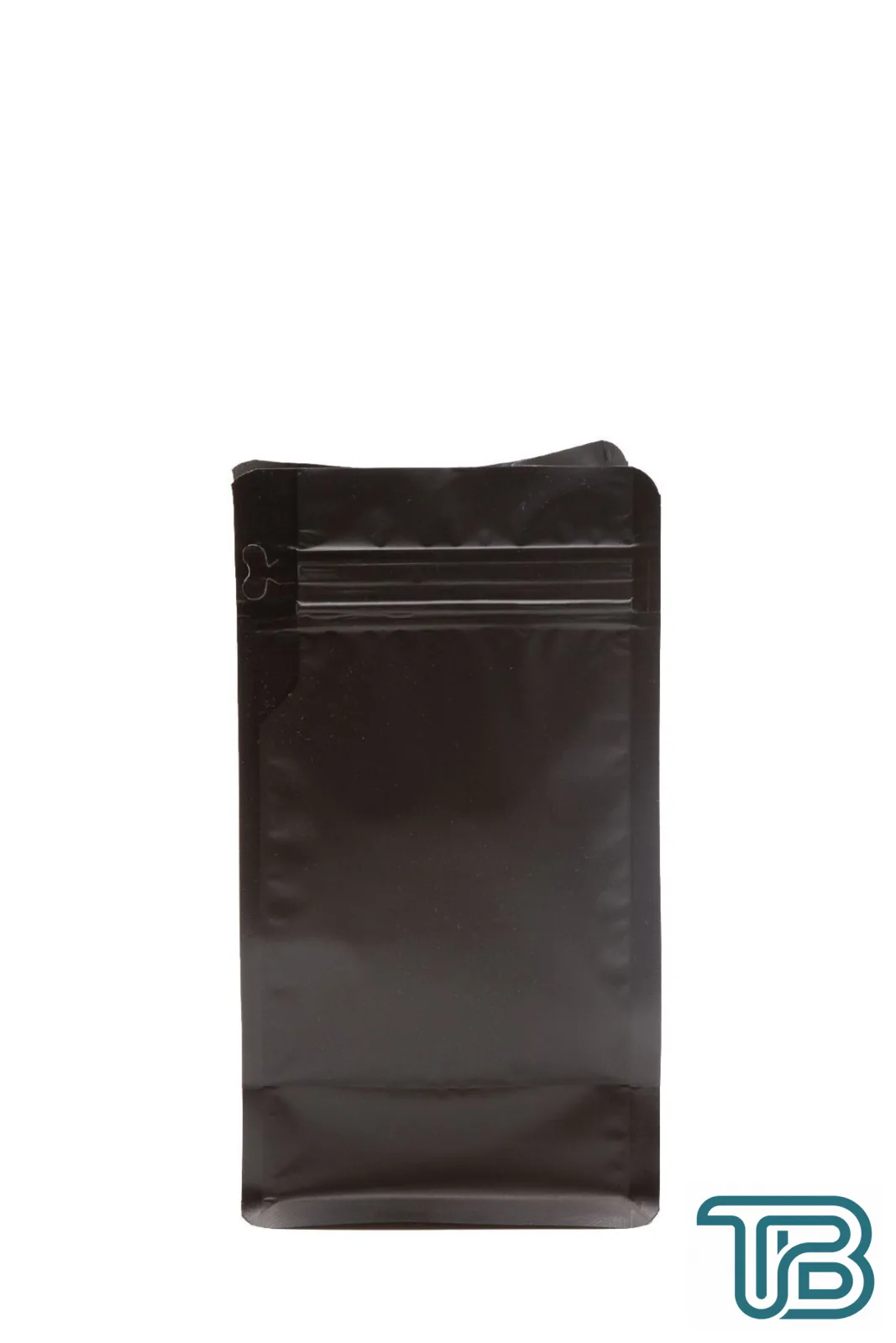Flat Bottom Düz Tabanlı Mat Siyah Önden Kilitli Ambalaj 11,5x21,5+4 cm-250 gr 50 Adet