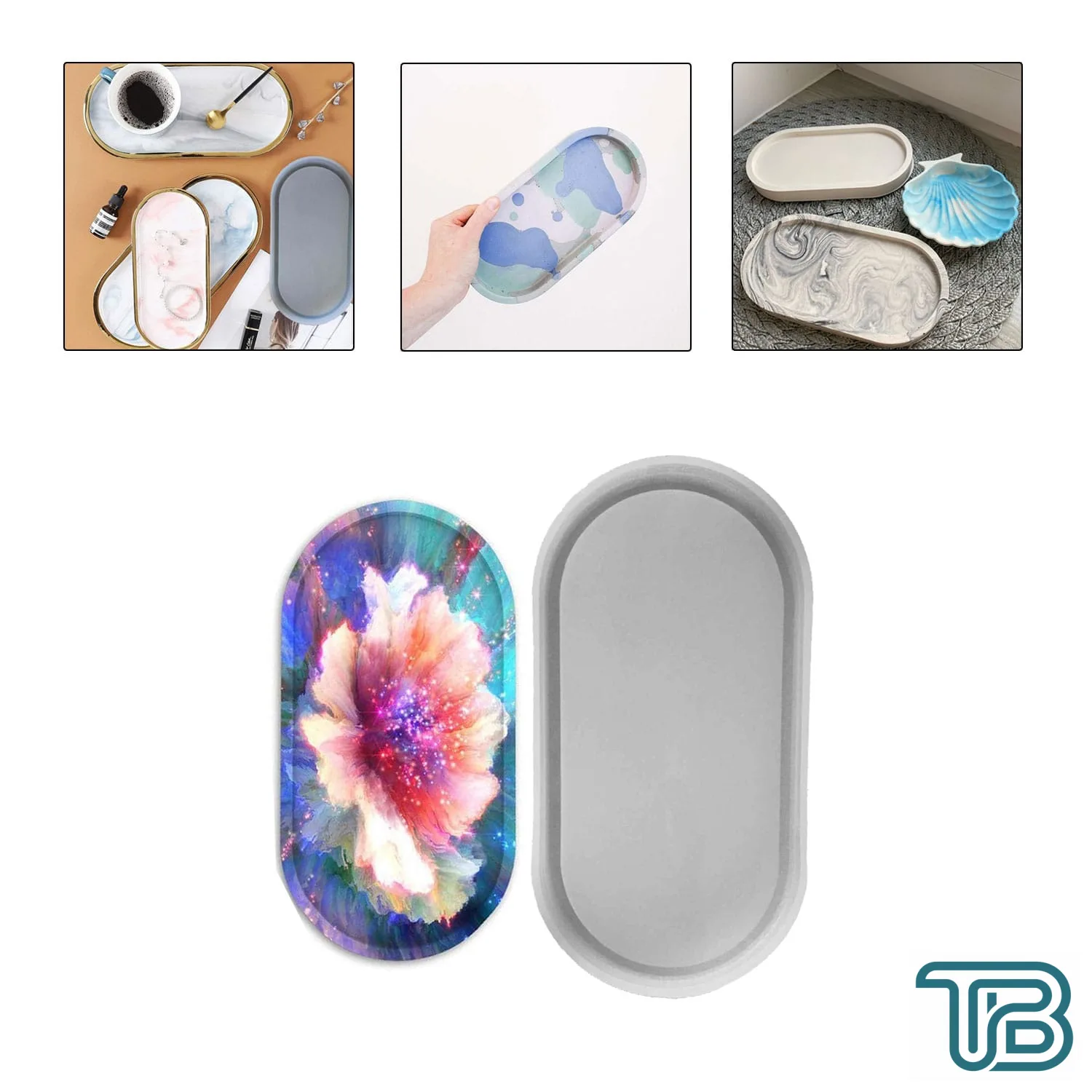 Epoksi Silikon Kalıp YERLİ ÜRETİM Oval Mini Tepsi Modeli 19X9.5 CM - Eminönü ToptanS | Ticaretin Kalbinden