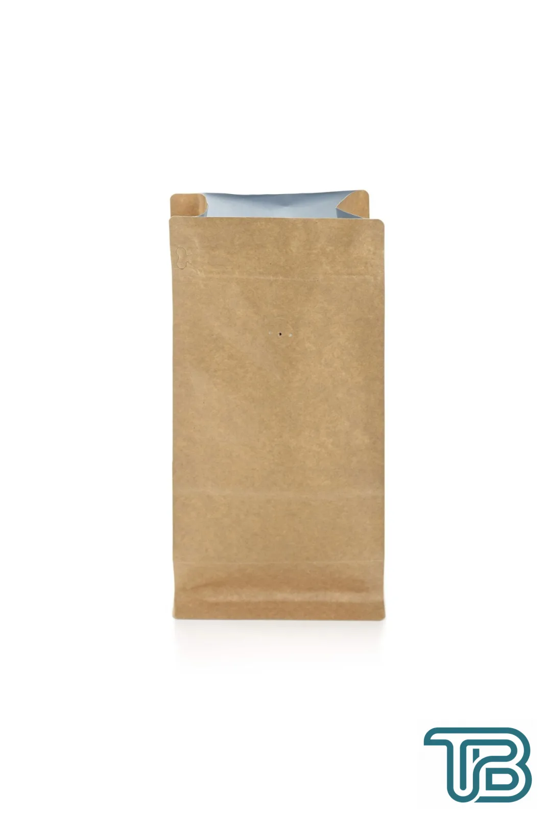 Valfli Flat Bottom Kraft Alüminyum Önden Kilitli Ambalaj 12,5x27,5+4,5 cm-500 gr. 750 Adet