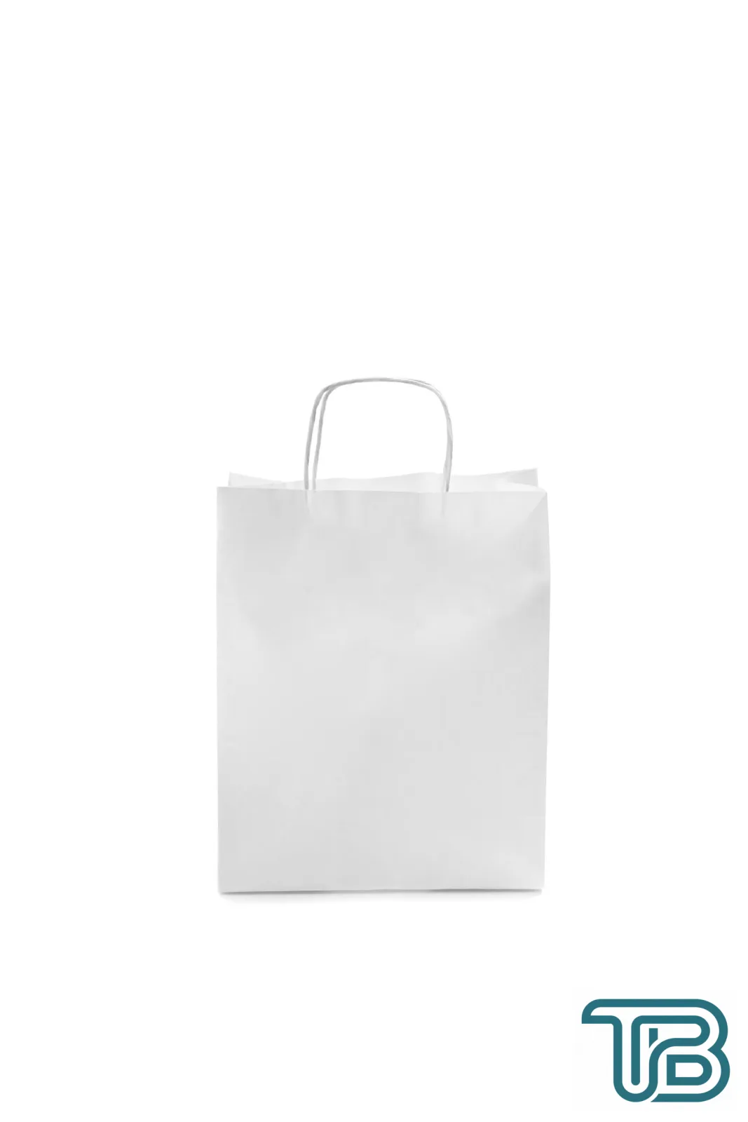 Kağıt Çanta Burgu Saplı 25x31x12cm(Körük) - Beyaz 25 Adet