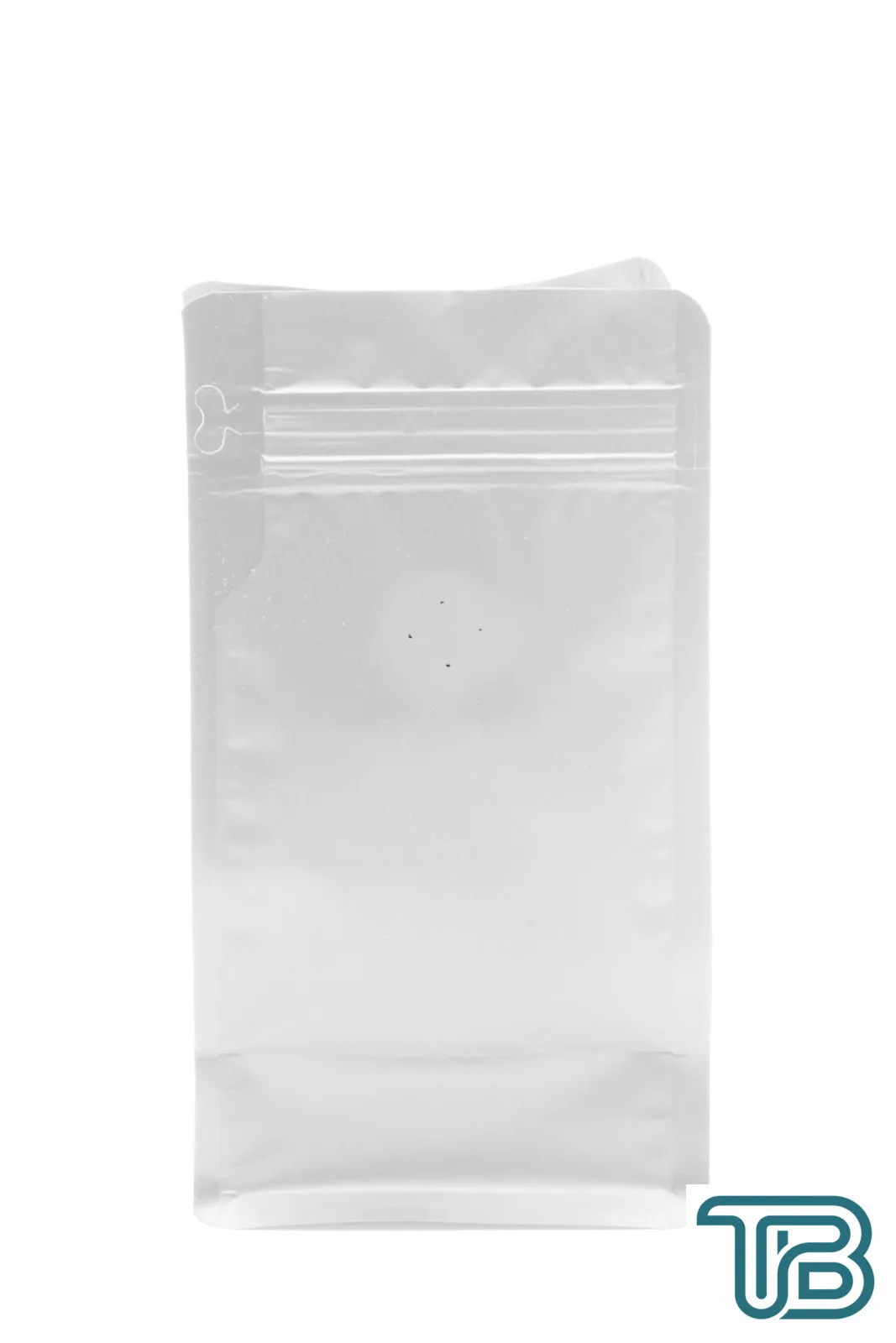 Valfli Flat Bottom Düz Tabanlı Mat Beyaz Önden Kilitli Ambalaj 14x33+5 cm-1000 gr 500 Adet