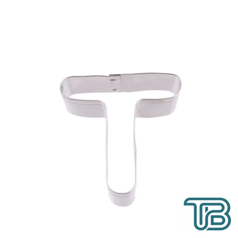 Kek Kurabiye Ve Pasta Kalıbı Metal T Harfİ Büyük Boy Alfabe 8.5 CM - Eminönü ToptanS | Ticaretin Kalbinden