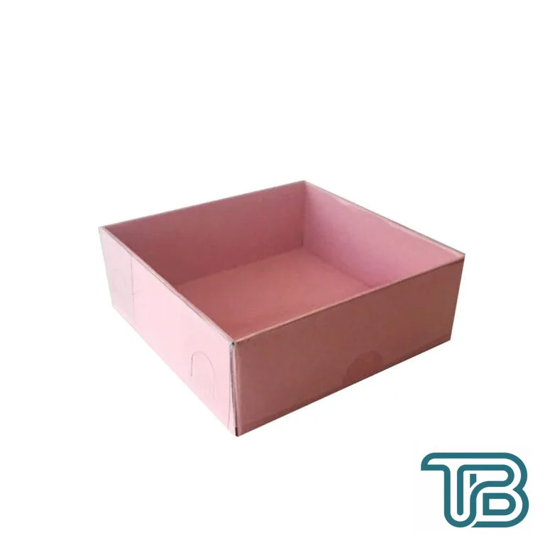 Asetat Kapaklı Karton Kutu 12X12X3 (50 Adet) Pembe - Eminönü ToptanS | Ticaretin Kalbinden
