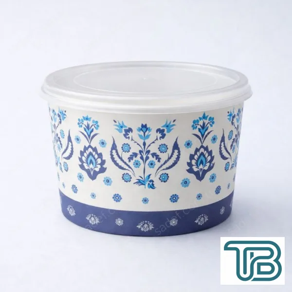 CEK - METROSAN 16 OZ BASKILI KARTON ÇORBA KASE + KAPAK 100 ADET