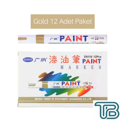 Paint Marker Epoksi Varak Kalem (12 Adet) Gold - Eminönü ToptanS | Ticaretin Kalbinden