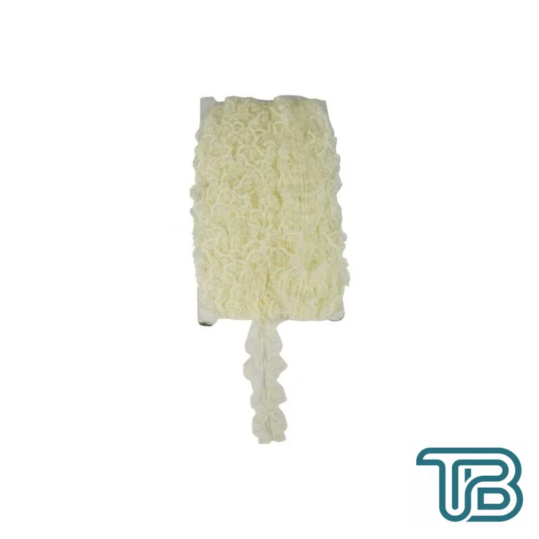 Dantelli Kurdele 4.2 Cm (18 Metre) Krem - Eminönü ToptanS | Ticaretin Kalbinden
