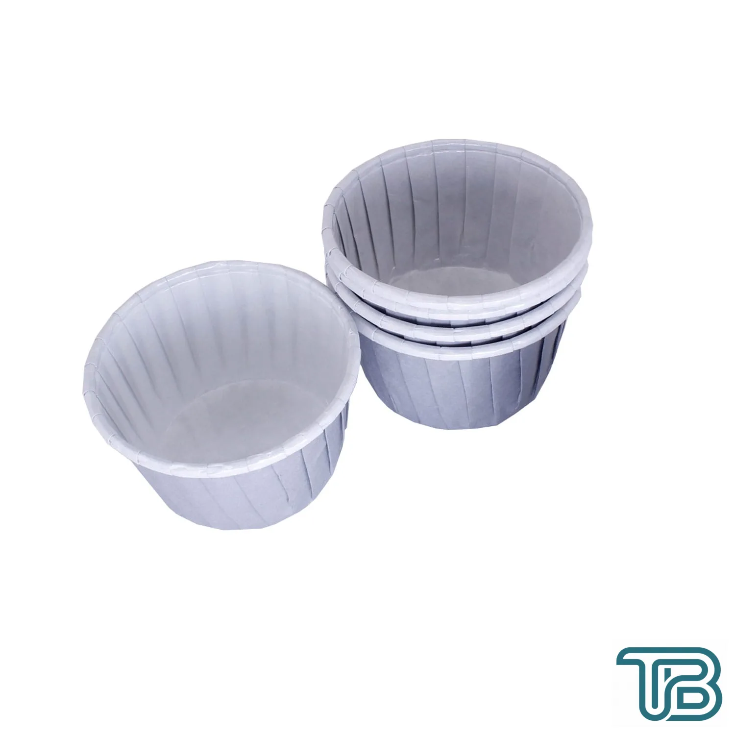 Cupcake Kalıbı Büyük Boy Düz Renk 62*40 Mm (50 Adet) Gri - Eminönü ToptanS | Ticaretin Kalbinden