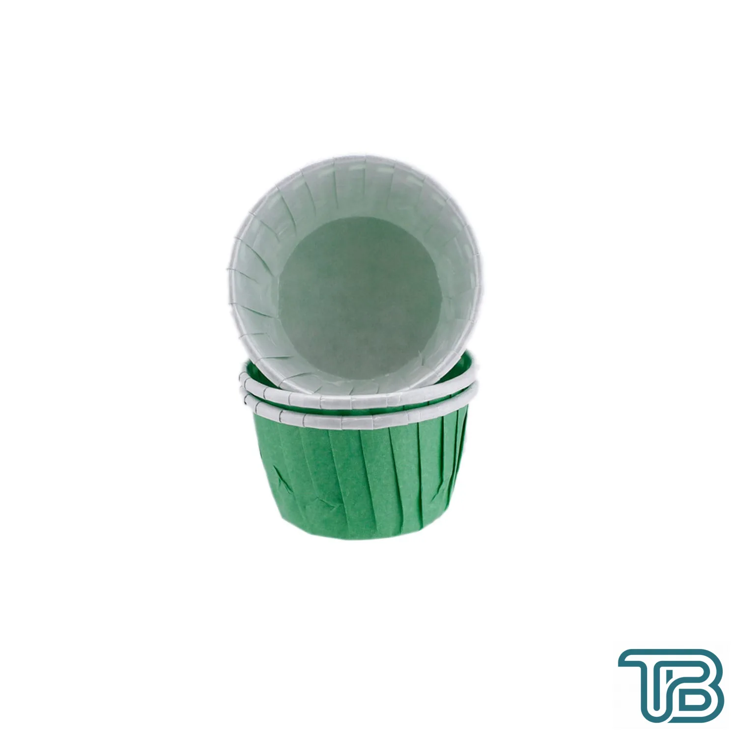 Cupcake Kalıbı Büyük Boy Düz Renk 62*40 Mm (50 Adet) Yeşil - Eminönü ToptanS | Ticaretin Kalbinden