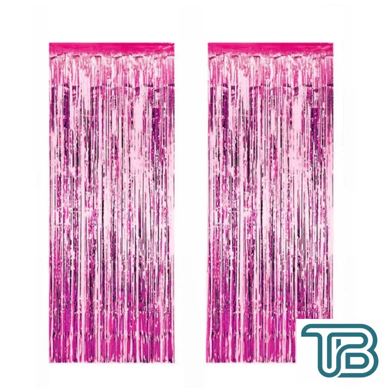 Metalize Arka Fon Süsü Asmalı 50X230 CM Pembe - Eminönü ToptanS | Ticaretin Kalbinden