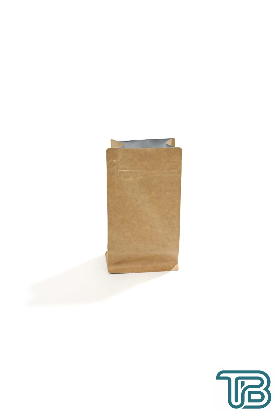 Flat Bottom Kraft Alüminyum Önden Kilitli Ambalaj 12,5x27,5+4,5 cm-500 gr. 750 Adet