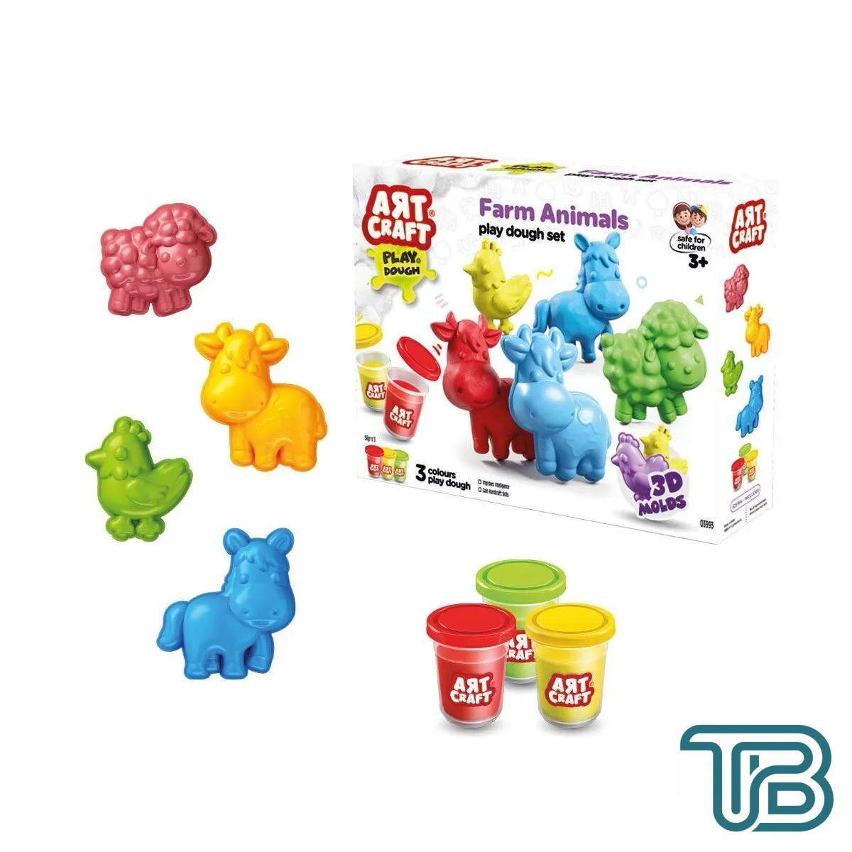 03993 Art Craft Çiftlik Hayvanları Hamur Set 168 Gr -Fentoys