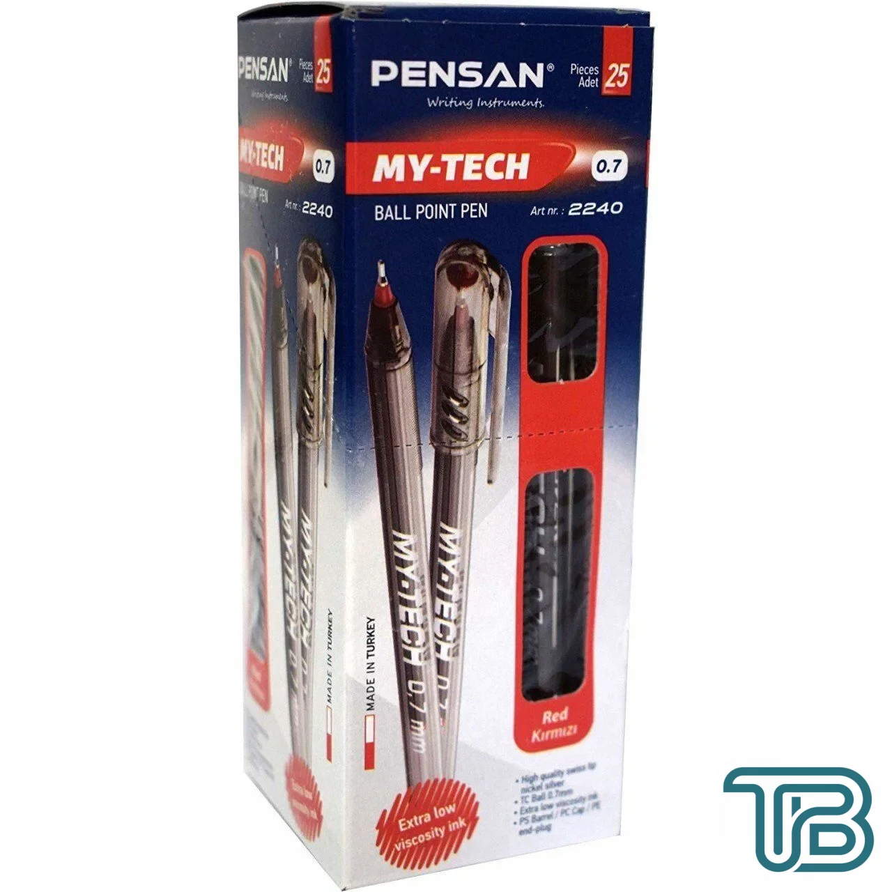 Pensan My-Tech Tükenmez Kalem Kırmızı 25 Adet