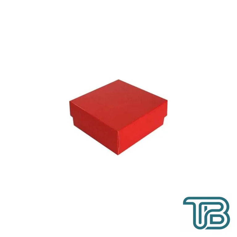 Komple Karton Kutu Düz Renk 9X9X3 CM (25 Adet) Kırmızı - Eminönü ToptanS | Ticaretin Kalbinden