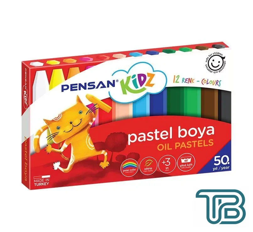 Pensan 12 Renk Pastel Boya