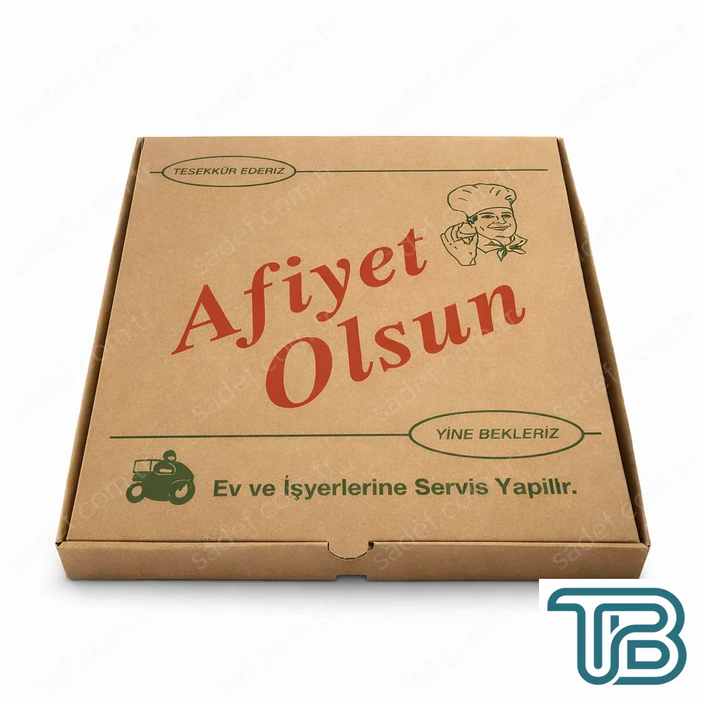 KRAFT OLUKLU 33X33X4 CM PİZZA KUTUSU 100 ADET