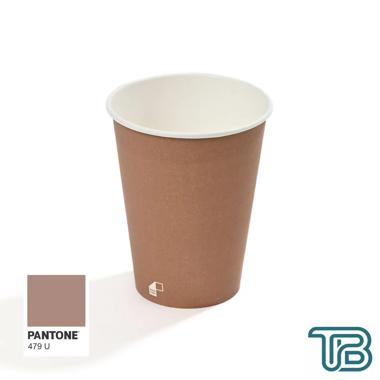 14 oz Single Wall Baskılı Karton Bardak (Kahverengi) 50 Adet