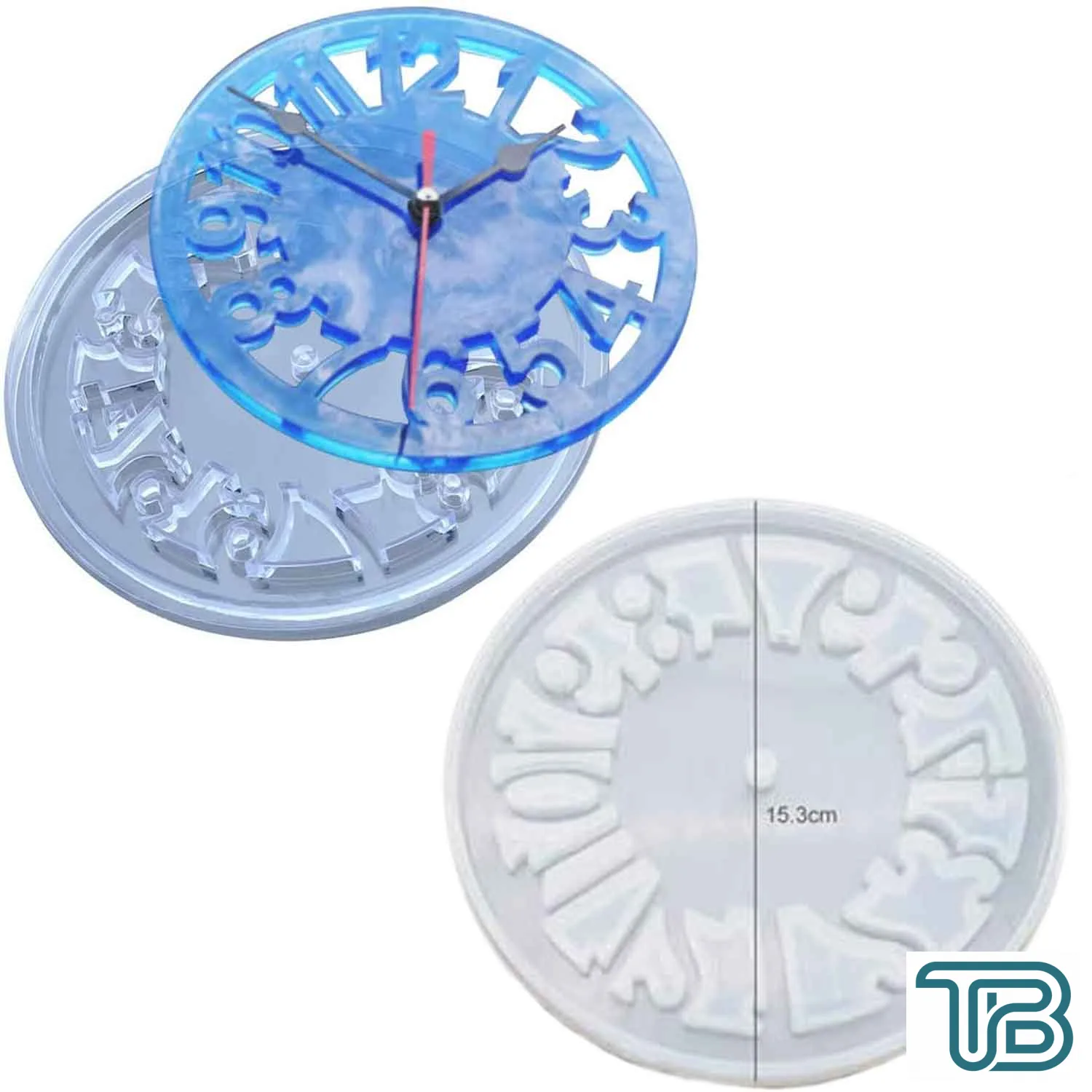 Epoksi Silikon Kalıp Saat Kalıbı 15.3 CM - Eminönü ToptanS | Ticaretin Kalbinden