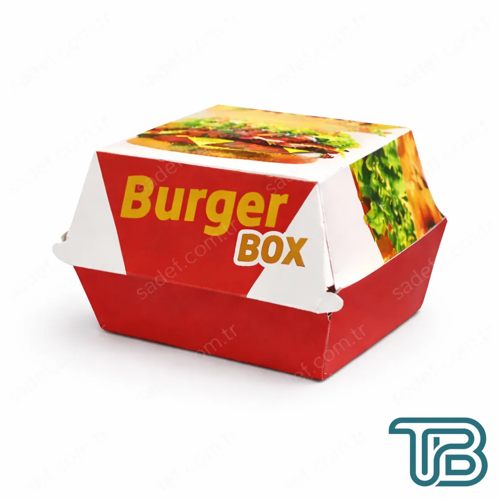 BASKILI HAMBURGER KUTUSU 14X14X9 ( BÜYÜK BOY ) 100 ADET