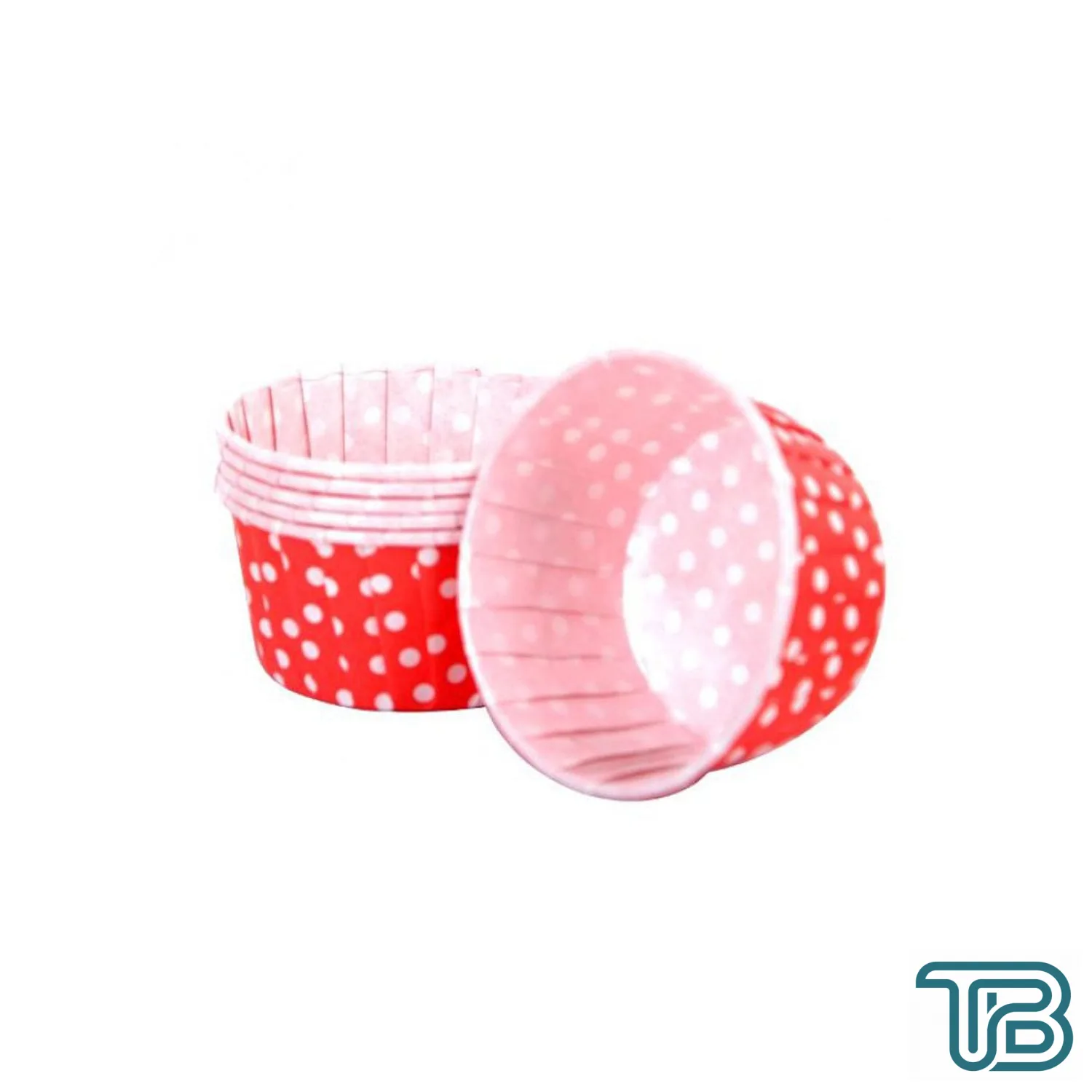 Cupcake Kalıbı Büyük Boy 62*40 Mm (50 Adet) Puantiyeli Kırmızı - Eminönü ToptanS | Ticaretin Kalbinden