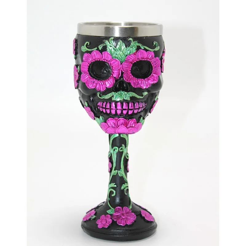 Day Of The Dead Şeker Kurukafa Tasarımlı 3D Çelik Kadeh Bardak