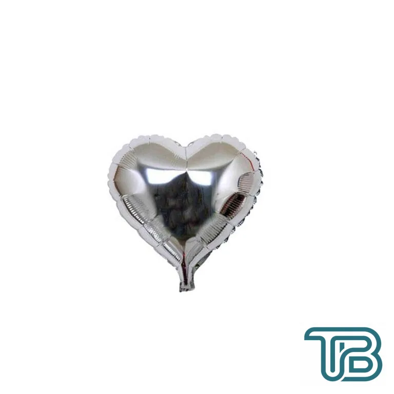 Kalp Folyo Balon Orta Boy 60X64 Cm Gümüş - Eminönü ToptanS | Ticaretin Kalbinden