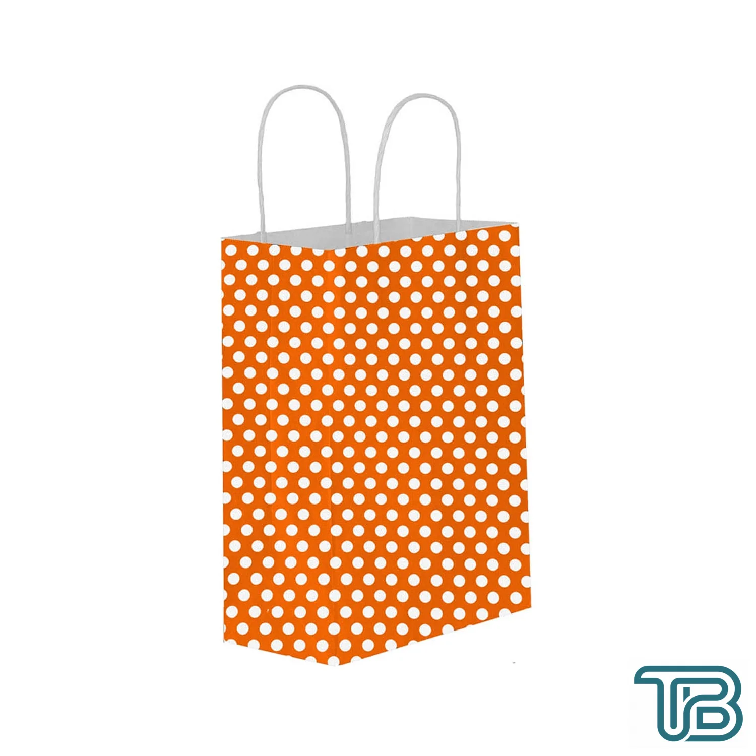 Kağıt Hediye Çantası Puantiyeli Büyük Boy 25X31 CM (25 Adet) Puantiyeli Turuncu - Eminönü ToptanS | Ticaretin Kalbinden