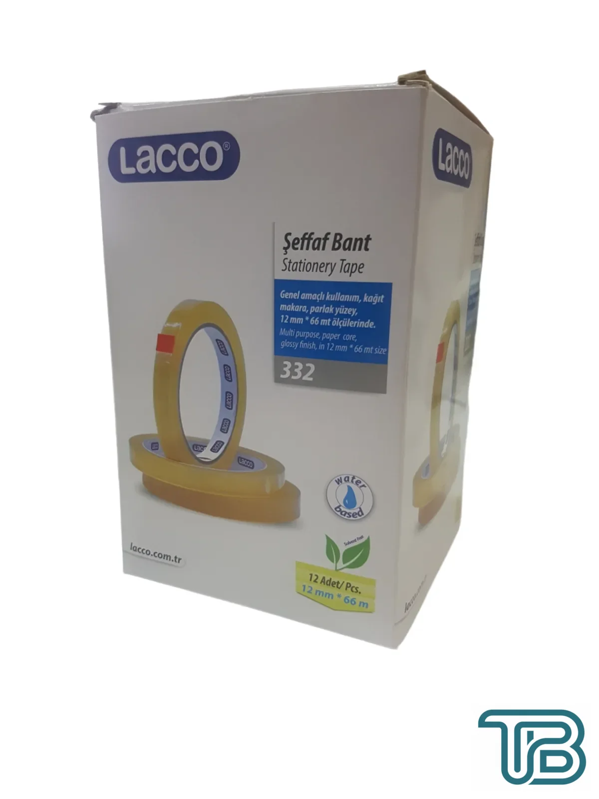 Lacco 332 12x66mm Seffaf Bant 12 Adet
