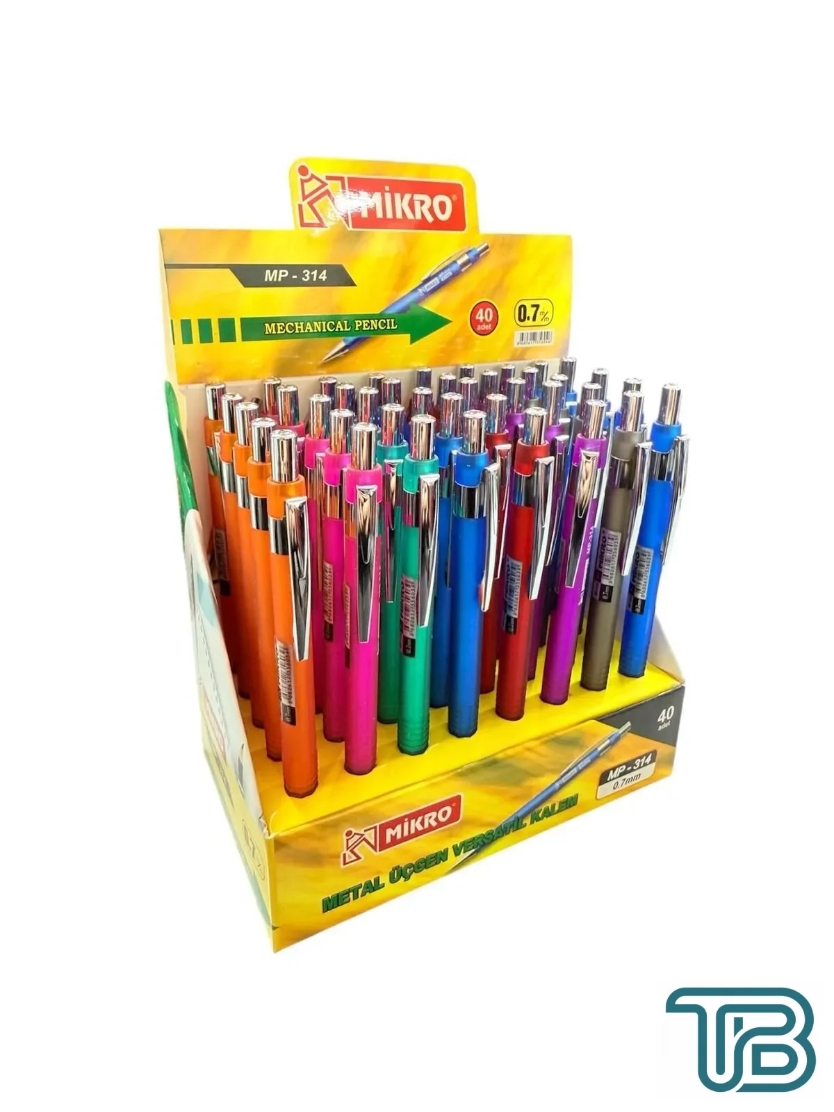 Mikro MP-314 Metal Versatil Kalem 0.7mm 40 Adet