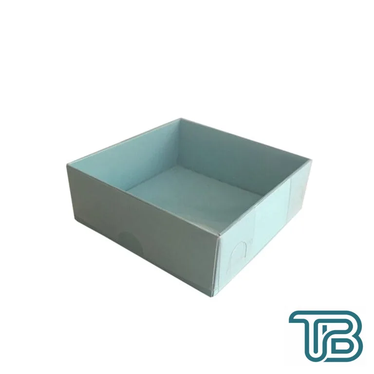 Asetat Kapaklı Karton Kutu 12X12X3 (50 Adet) Mavi - Eminönü ToptanS | Ticaretin Kalbinden