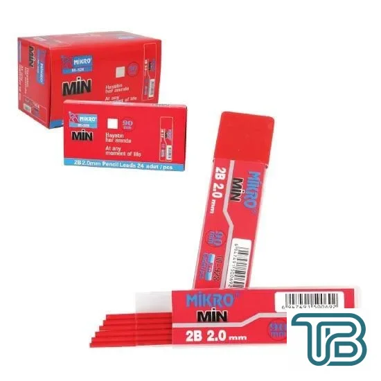 Mikro 928 Kırmızı Kalem Ucu 2MM 24 Adet