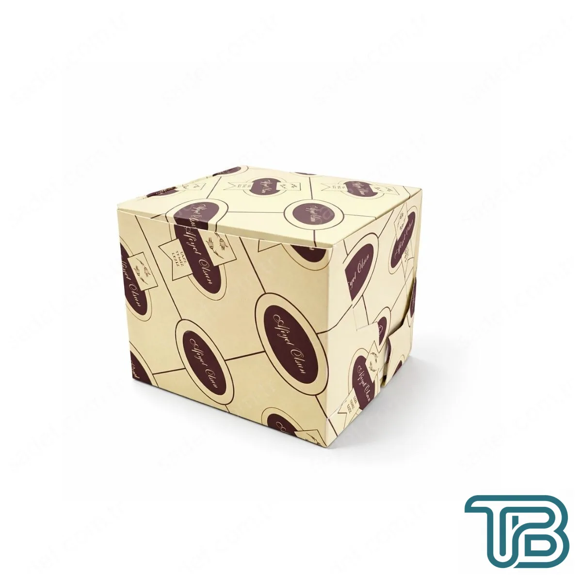 AFİYET OLSUN TEKLİ PASTA KUTUSU ( 11X11X10 CM ) 100 AD