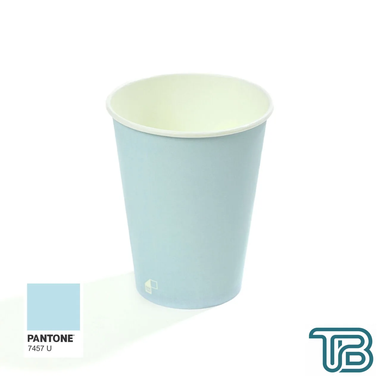 14 oz Single Wall Baskılı Karton Bardak (Açık Mavi) 1.000 Adet