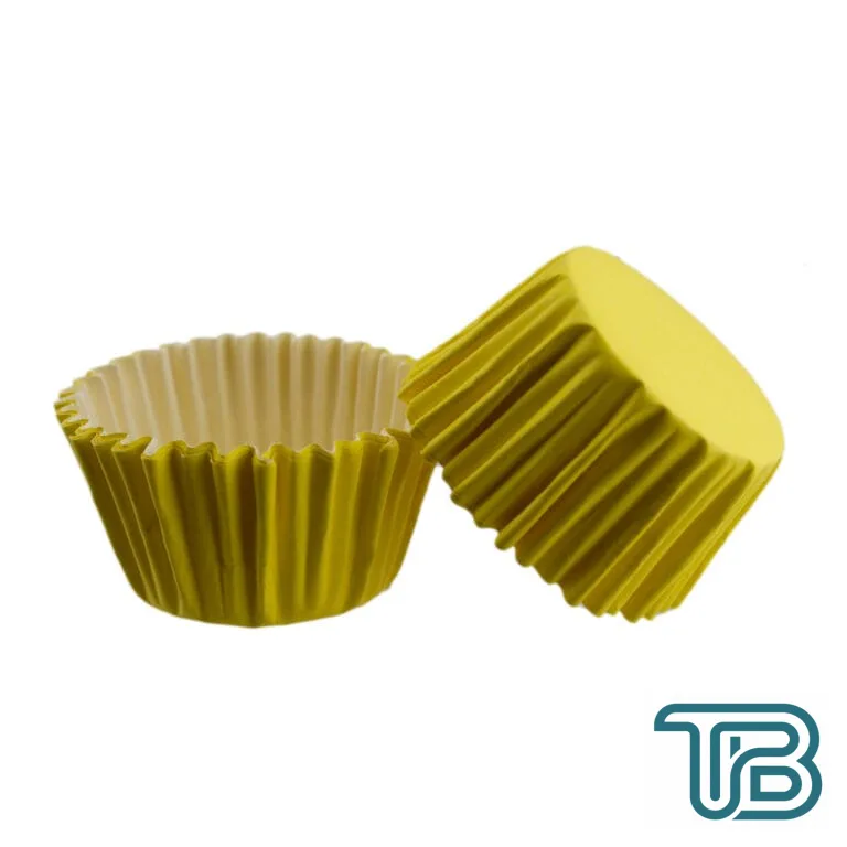 Cupcake Kalıbı Pet Kapsül Kek Kalıbı 48X34 MM (100 Adet) Sarı - Eminönü ToptanS | Ticaretin Kalbinden