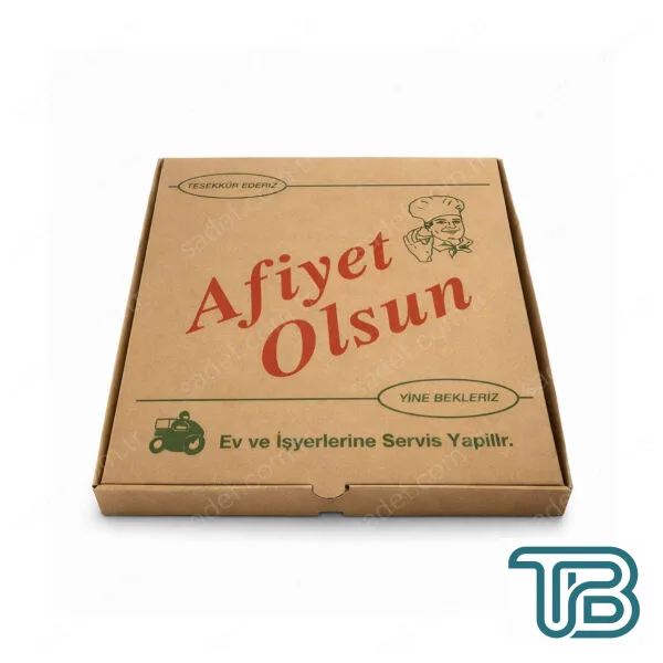 KRAFT OLUKLU 26X26X4 CM PİZZA KUTUSU 100 ADET