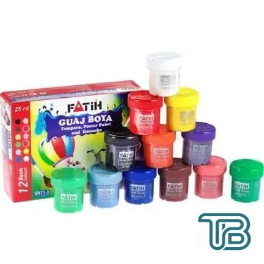 Fatih 12 Renk Guaj Boya 12 x 25ml
