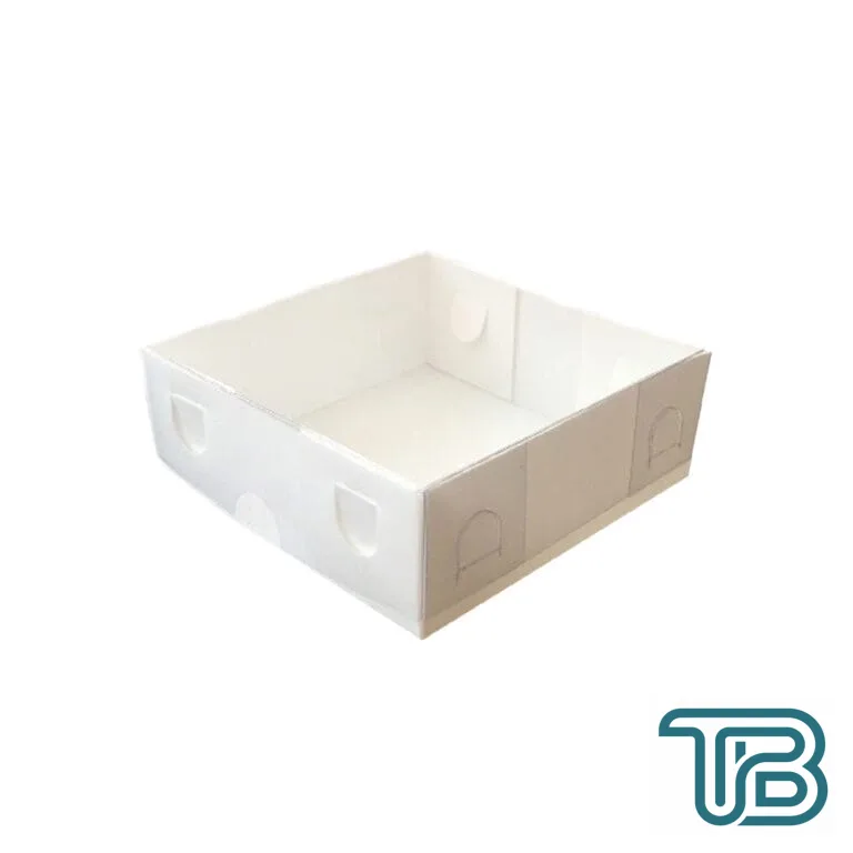 Asetat Kapaklı Karton Kutu 10X10X3 CM (50 Adet) Beyaz - Eminönü ToptanS | Ticaretin Kalbinden