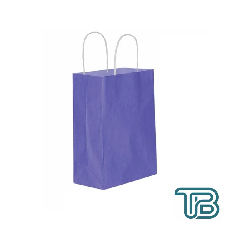 Kağıt Hediye Çantası Küçük Boy Düz Renk 18X24 Cm (25 Adet) Mor - Eminönü ToptanS | Ticaretin Kalbinden