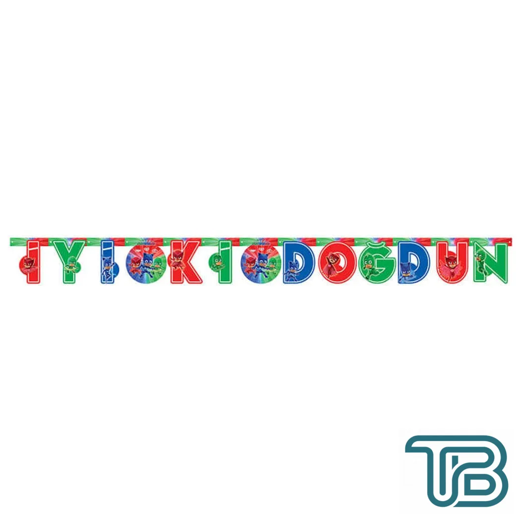 Pj Masks Temalı Karton İyiki Doğdun Duvar Yazısı - Eminönü ToptanS | Ticaretin Kalbinden