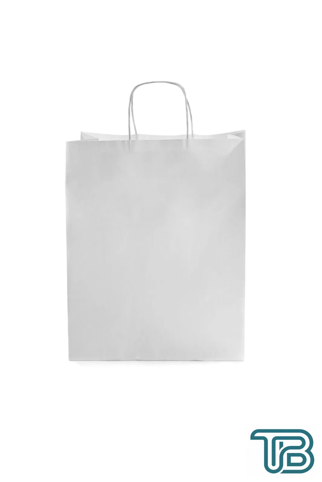 Kağıt Çanta Burgu Saplı 31x41x12cm(Körük) - Beyaz 25 Adet