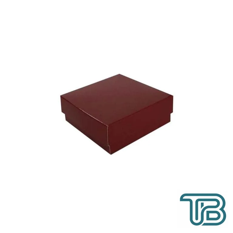 Komple Karton Kutu Düz Renk 7X7X2.2 CM (25 Adet) Bordo - Eminönü ToptanS | Ticaretin Kalbinden