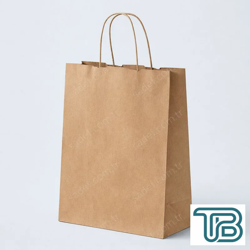 BÜKÜM SAPLI KRAFT KAĞIT ÇANTA 32X40X12 CM 300 ADET