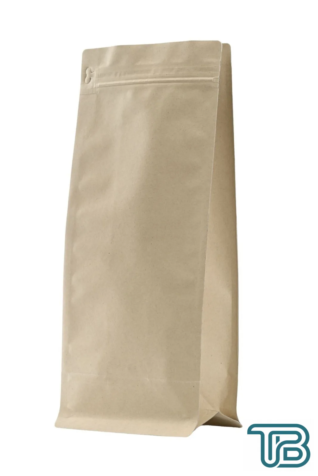 Flat Bottom Açık Kraft Alüminyum Önden Kilitli Ambalaj 14x33+5 cm-1000 gr. 400 Adet