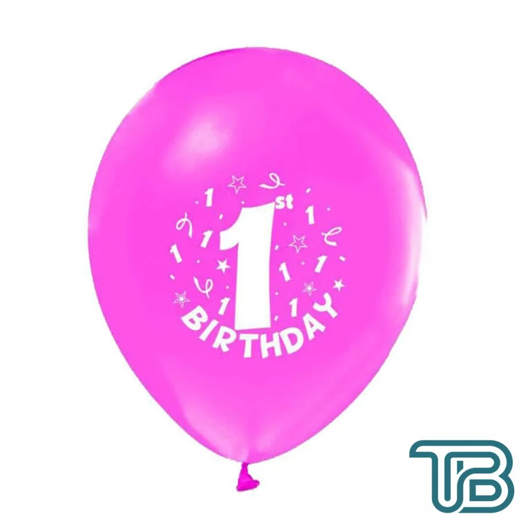 Balon 1+1 Hapy Birthday 1 Yaş (20 Adet) Pembe - Eminönü ToptanS | Ticaretin Kalbinden