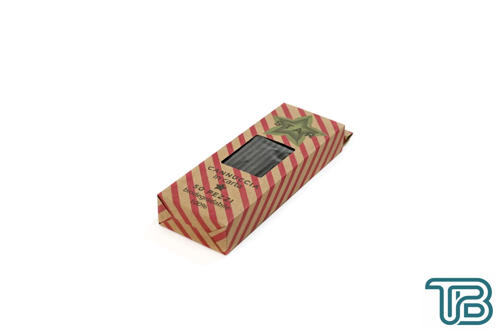 Kağıt Pipet Siyah Sargısız 6x195 mm (50'li Kutulu) 50 Adet
