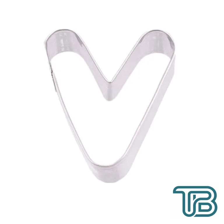 Kek Kurabiye Ve Pasta Kalıbı Metal V Harfİ Büyük Boy Alfabe 8.5 CM - Eminönü ToptanS | Ticaretin Kalbinden