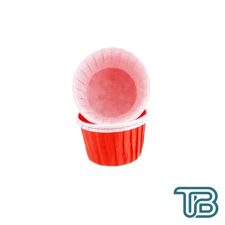 Cupcake Kalıbı Minik Boy Düz Renk 38*30 MM (100 Adet) Kırmızı - Eminönü ToptanS | Ticaretin Kalbinden