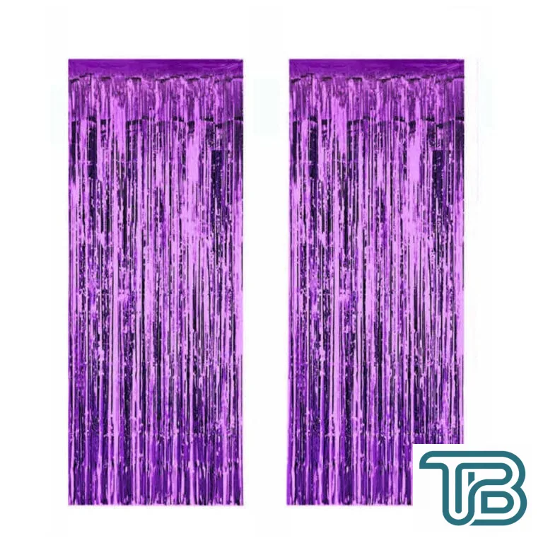 Metalize Arka Fon Süsü Asmalı 50X230 CM Mor - Eminönü ToptanS | Ticaretin Kalbinden